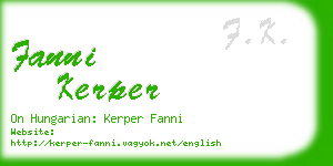 fanni kerper business card